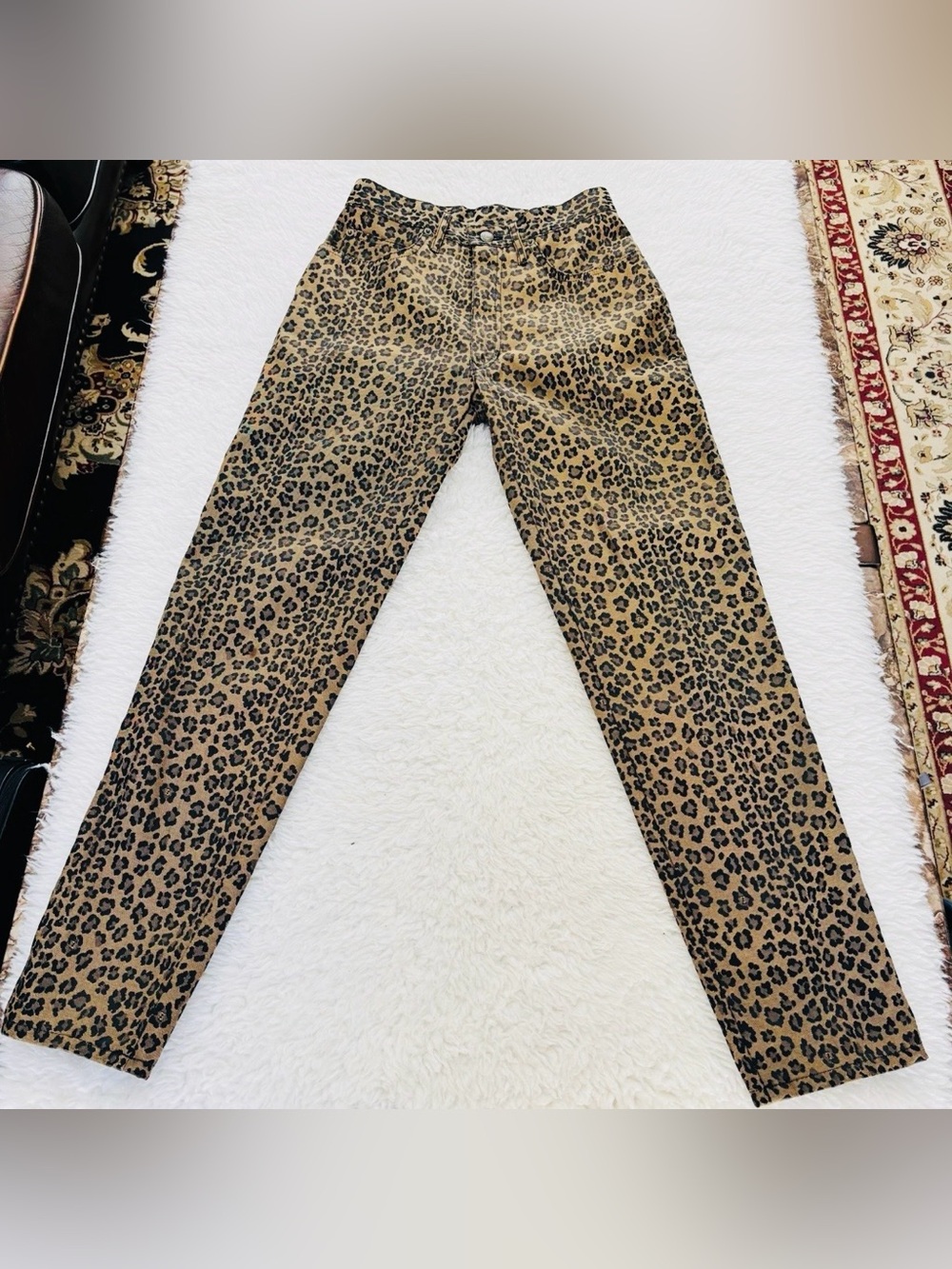 Fendi Cheetah Print Vintage High Waist pants Size EU 43 US 29